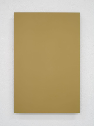 Dunkelgelb, 2017, 56 x 36,5 cm, lacquer on aluminum